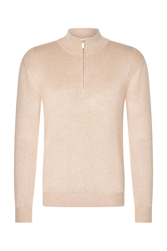 Men Pullover Zip | Beige