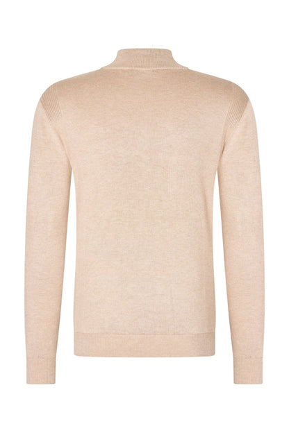 Men Pullover Zip | Beige