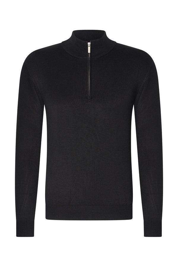Men Pullover Zip | Black