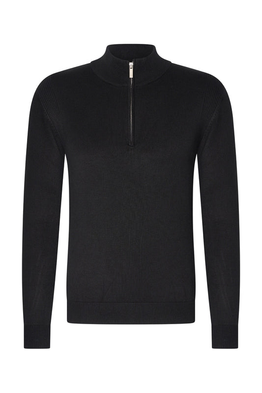 Men Pullover Zip | Black