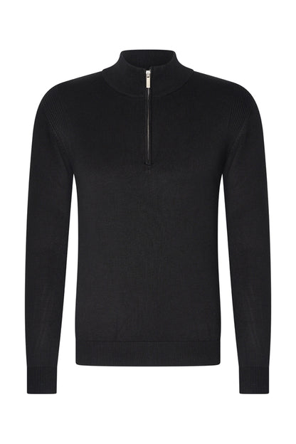 Men Pullover Zip | Black