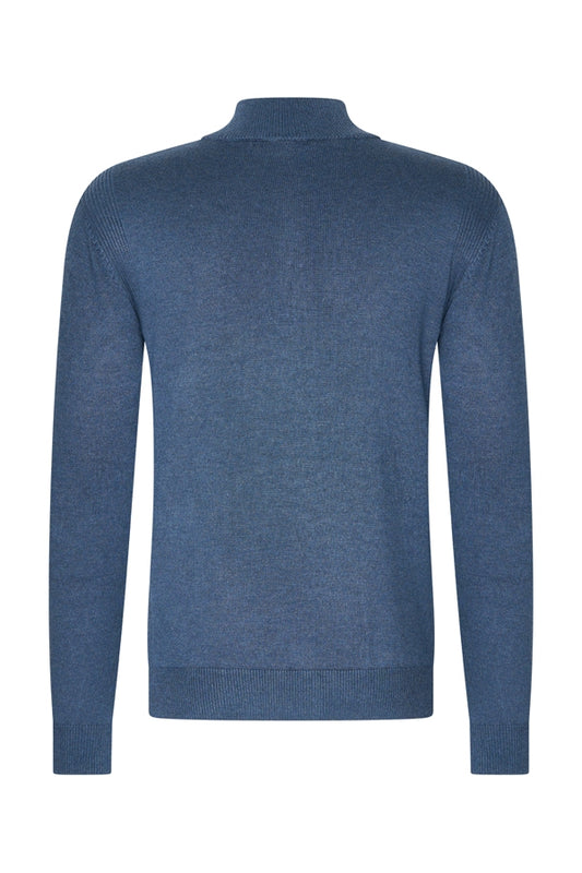 Men Pullover Zip | Blue