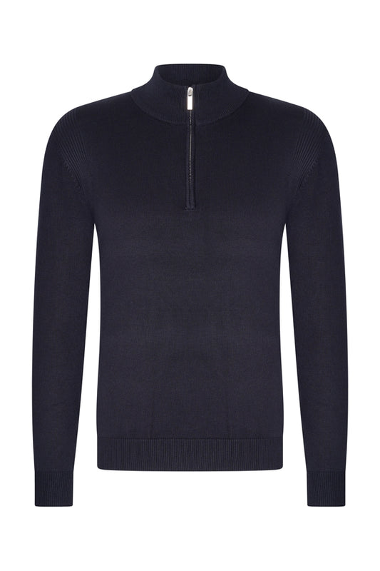Men Pullover Zip | Dark Blue