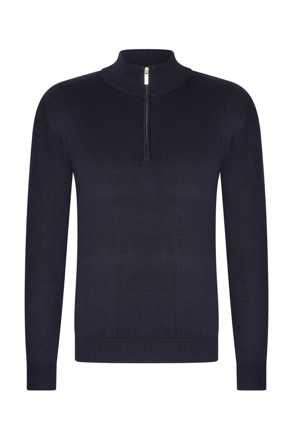 Men Pullover Zip | Dark Blue