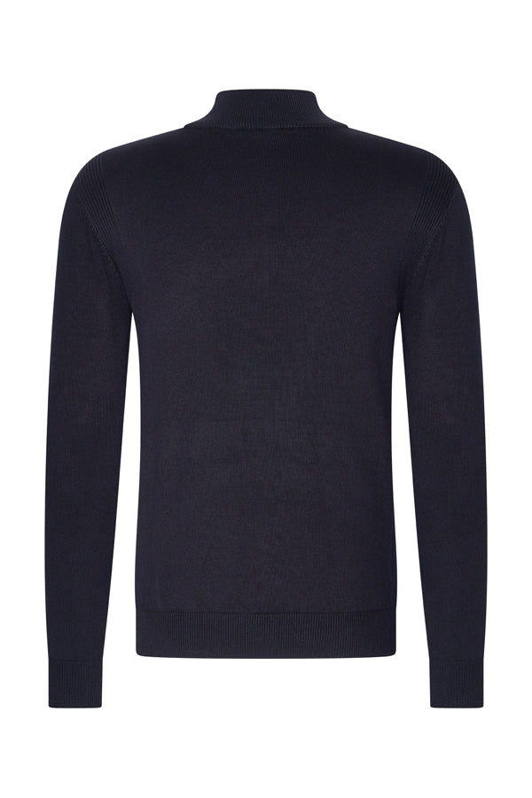 Men Pullover Zip | Dark Blue