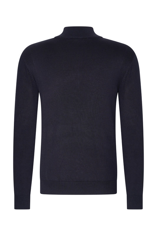 Men Pullover Zip | Dark Blue