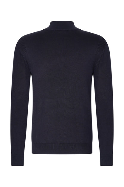 Men Pullover Zip | Dark Blue