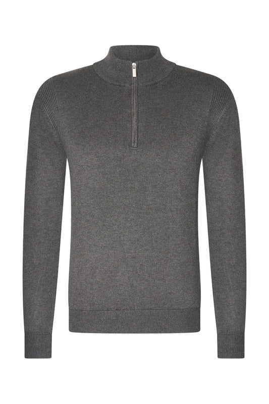 Men Pullover Zip | Dark Grey