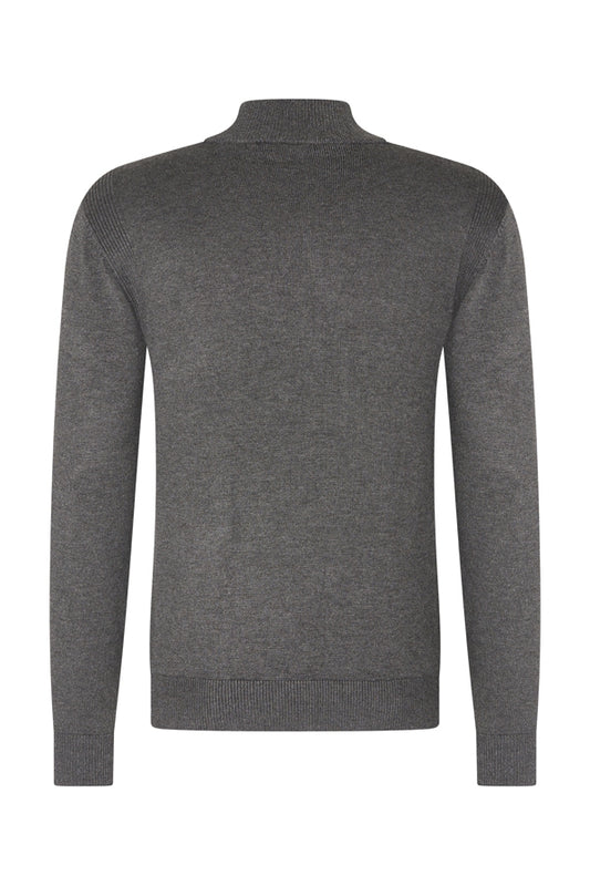 Men Pullover Zip | Dark Grey
