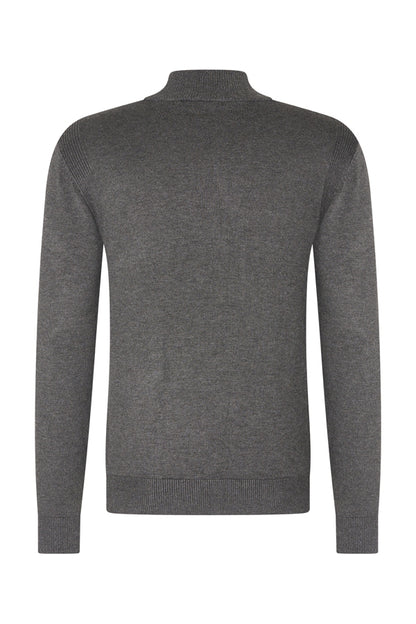 Men Pullover Zip | Dark Grey