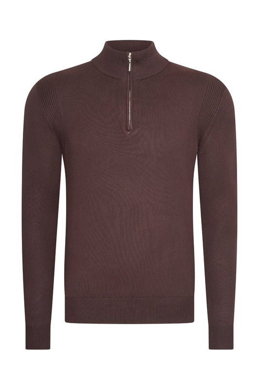 Men Pullover Zip | Espresso
