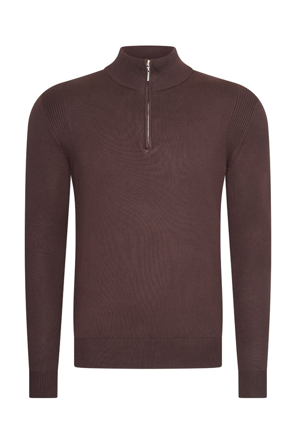 Men Pullover Zip | Espresso