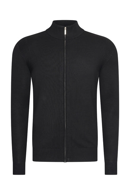 Men Cardigan Zip | Black