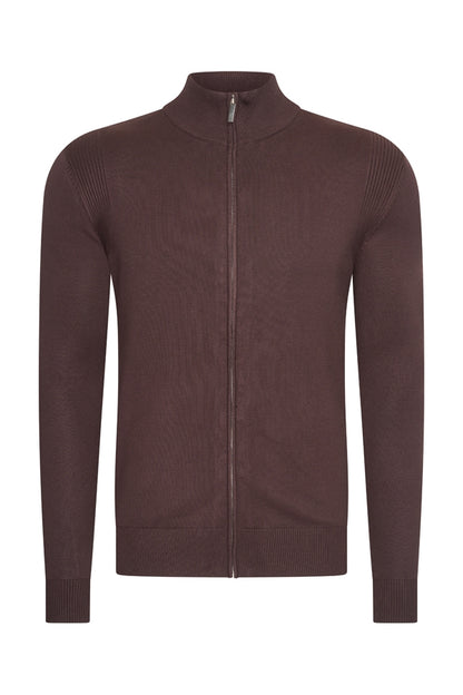 Men Cardigan Zip | Espresso
