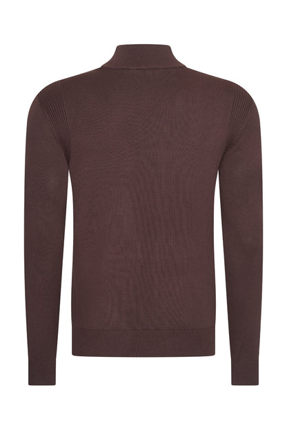 Men Cardigan Zip | Espresso