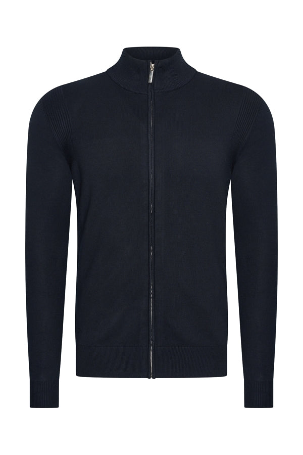 Men Cardigan Zip | Dark Blue