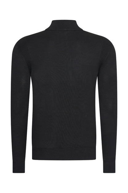 Men Cardigan Zip | Black