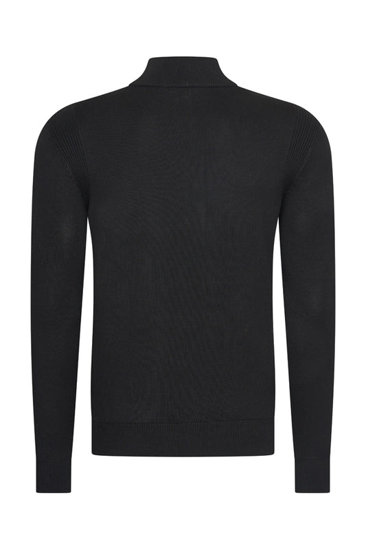 Men Cardigan Zip | Black