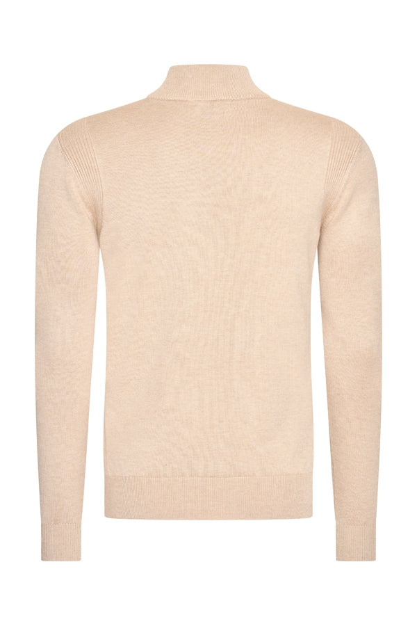 Men Cardigan Zip | Beige