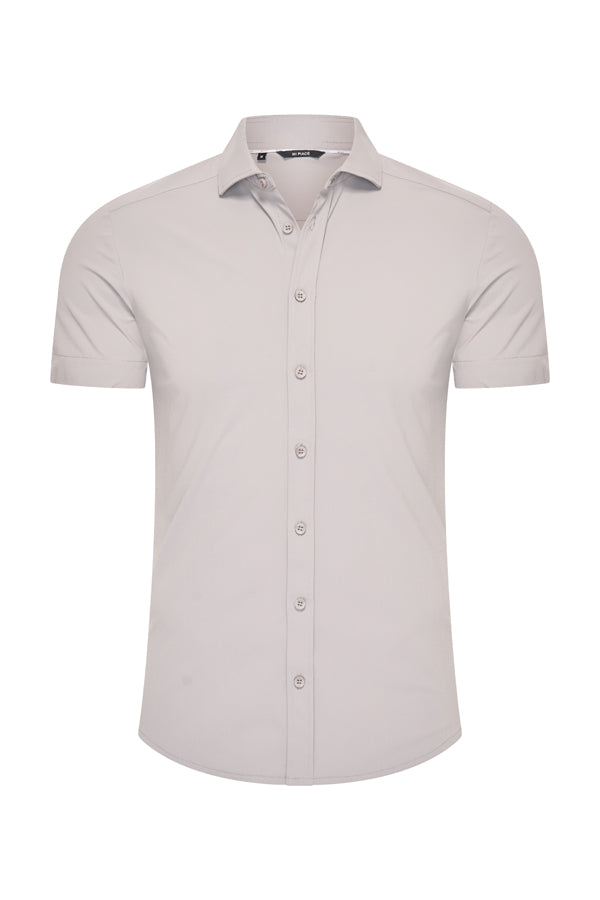 Men Shirt Short Sleeve | Elephant Grey