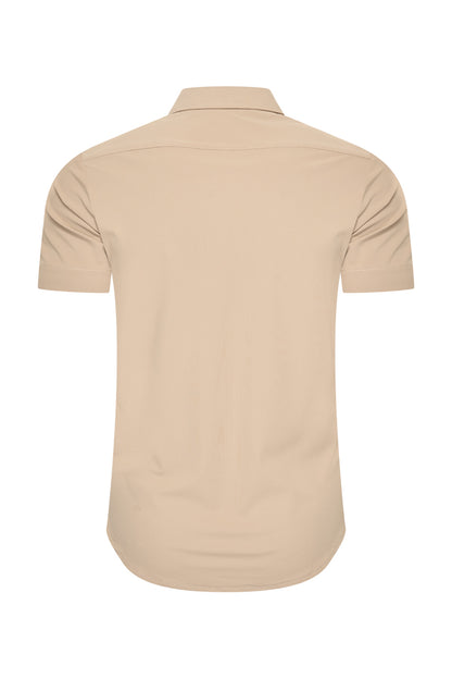 Men Shirt Short Sleeve | Latte