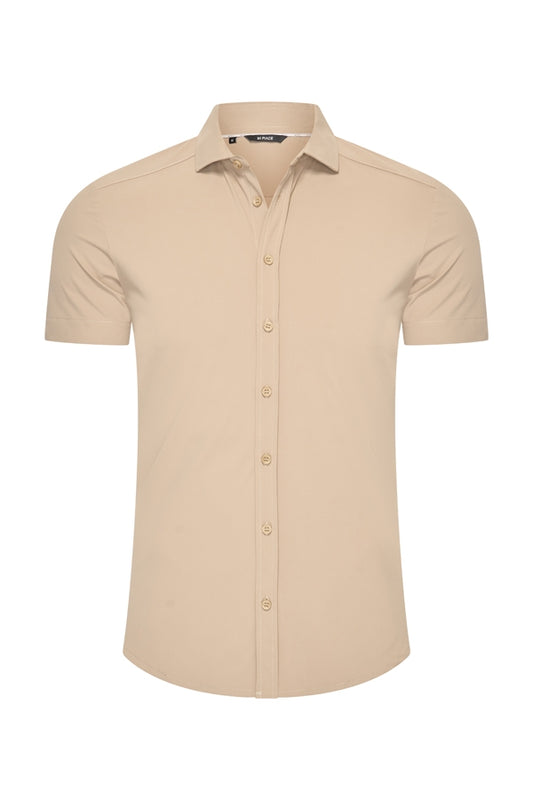 Men Shirt Short Sleeve | Latte