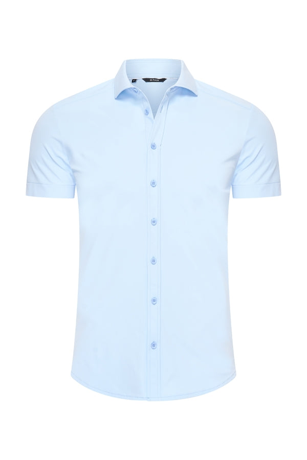 Men Shirt Short Sleeve | Light Blue