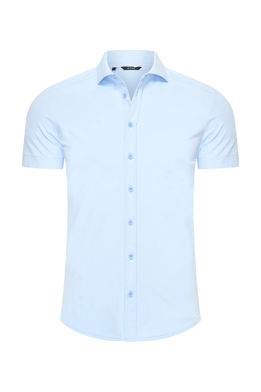 Men Shirt Short Sleeve | Light Blue