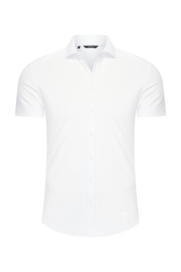 Men Shirt Short Sleeve | White