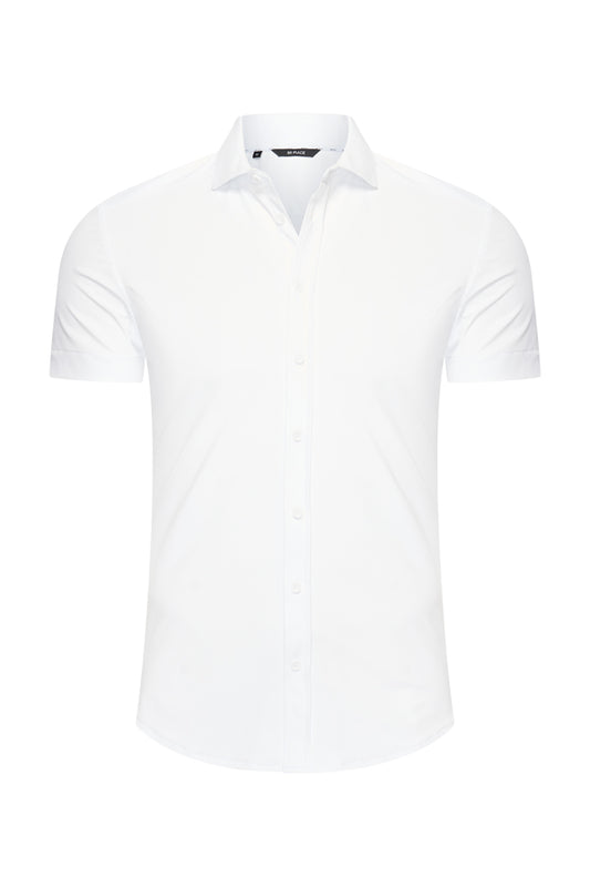 Men Shirt Short Sleeve | White