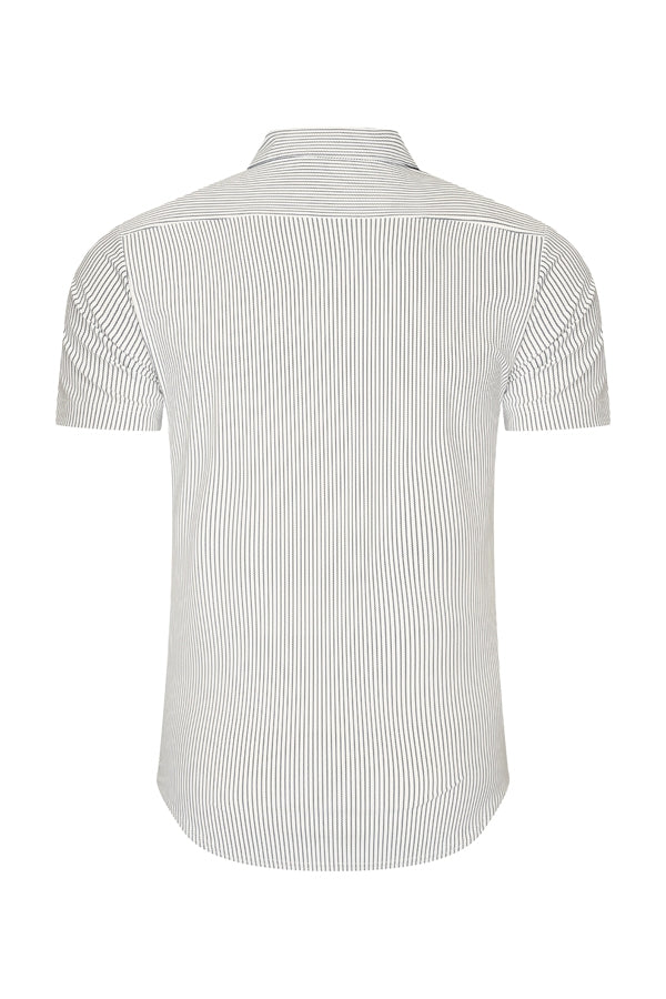 Men Shirt Cable Print | Off White | D.Blue