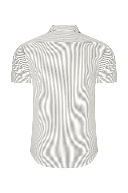 Men Shirt Cable Print | Off White | D.Blue
