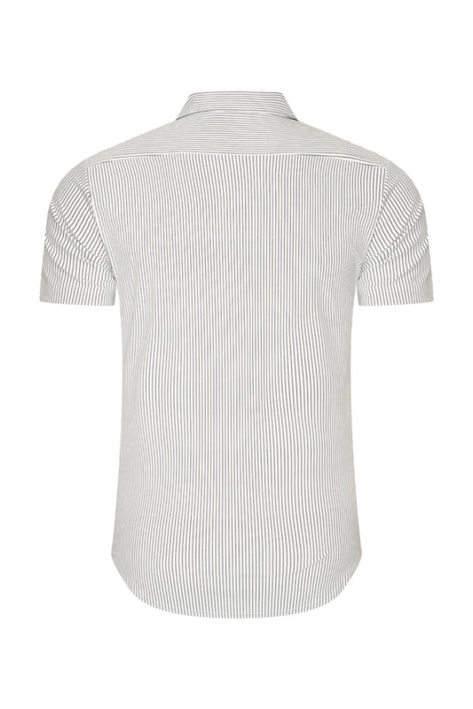 Men Shirt Cable Print | Off White | D.Blue