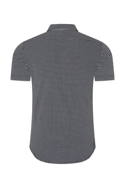 Men Shirt Check Print | Off White | D.Blue