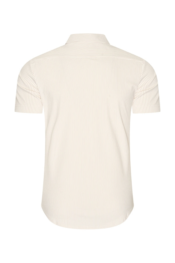 Men Shirt Cable Print | Off White | Latte