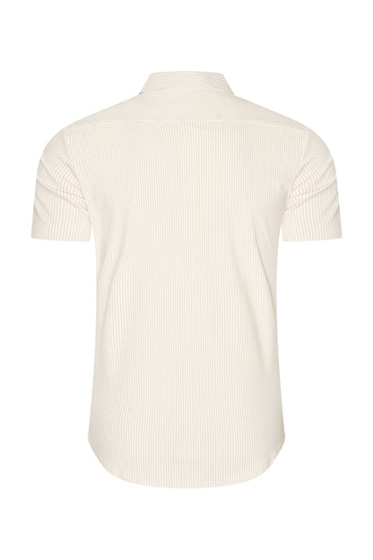 Men Shirt Cable Print | Off White | Latte