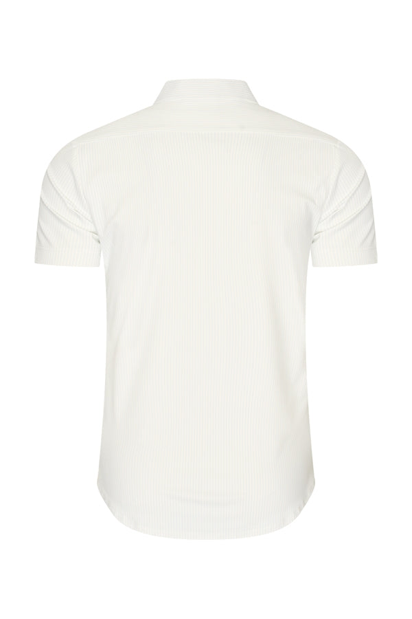 Men Shirt Cable Print | Off White | L.Blue