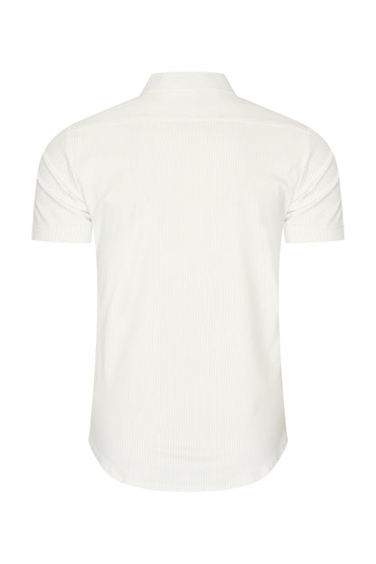 Men Shirt Cable Print | Off White | L.Blue