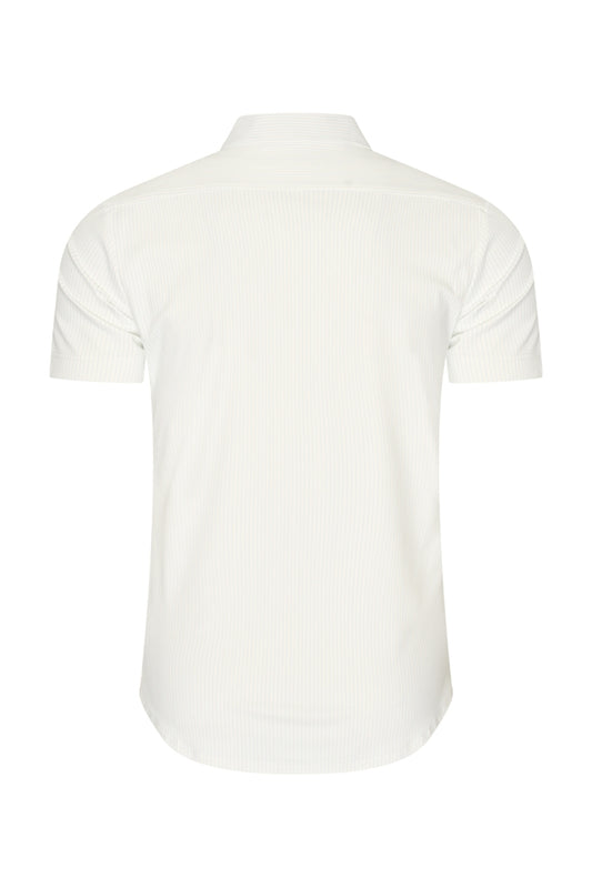 Men Shirt Cable Print | Off White | L.Blue