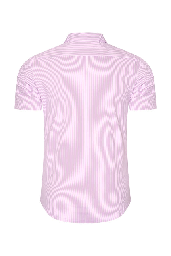 Men Shirt Stripe Print | Off White | Lilac