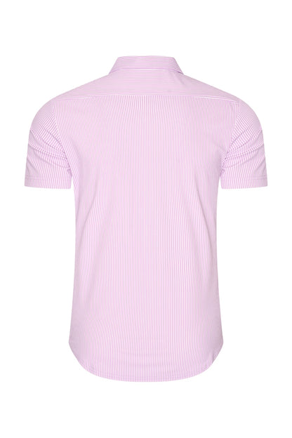 Men Shirt Stripe Print | Off White | Lilac