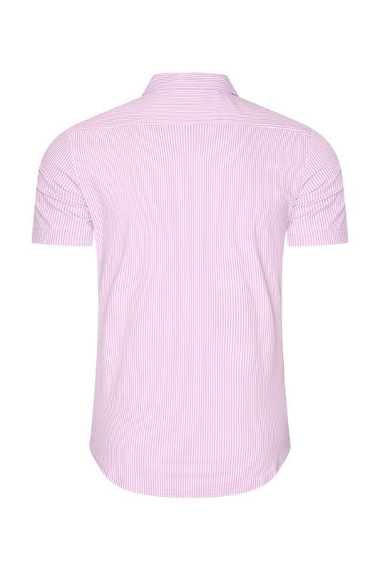 Men Shirt Stripe Print | Off White | Lilac