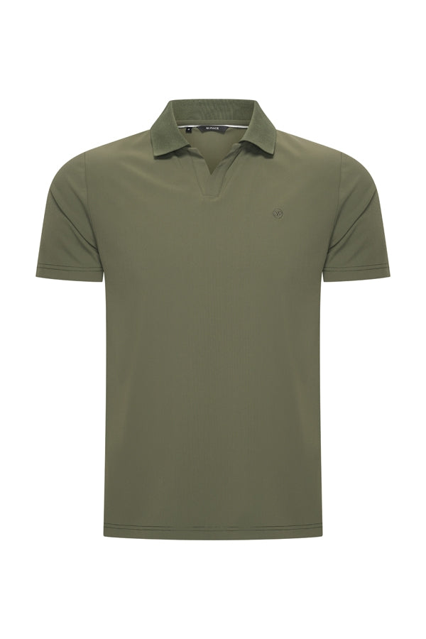 Men V Neck Polo Shirt | Deep Depth