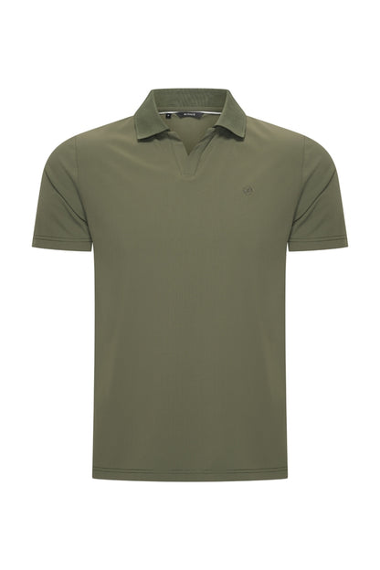 Men V Neck Polo Shirt | Deep Depth