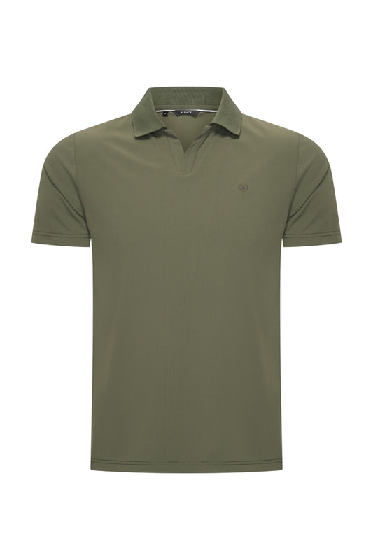 Men V Neck Polo Shirt | Deep Depth