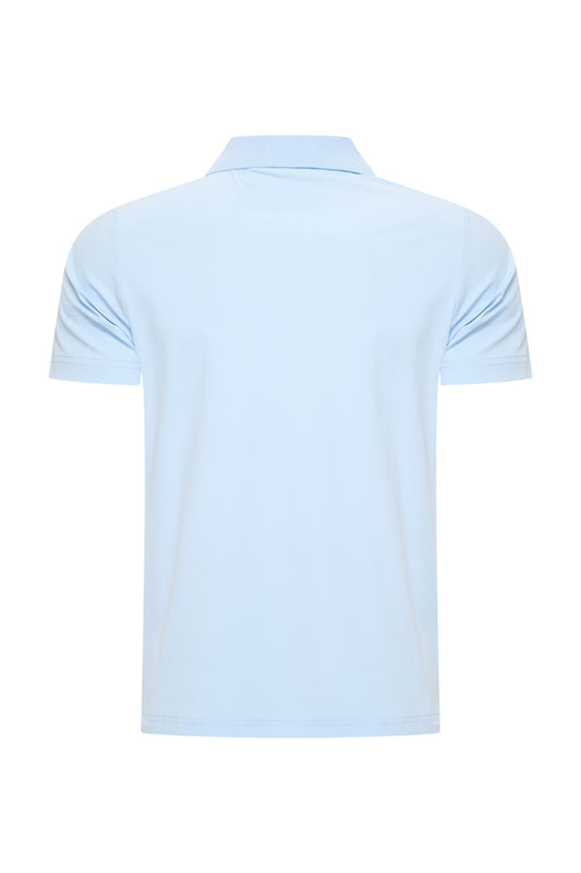 Men V Neck Polo Shirt | Light Blue