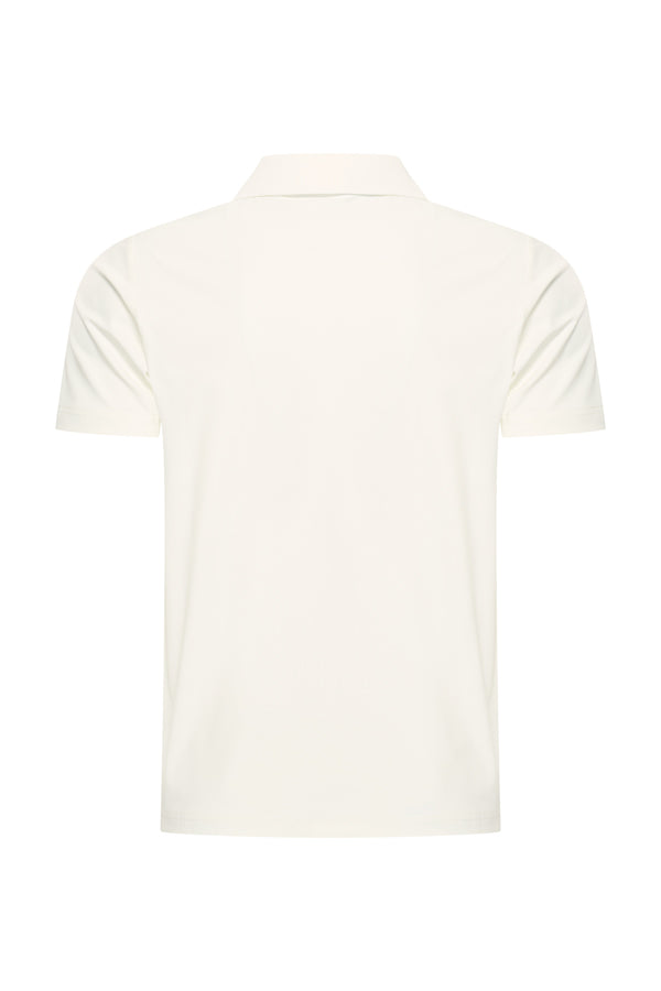 Men V Neck Polo Shirt | Off White