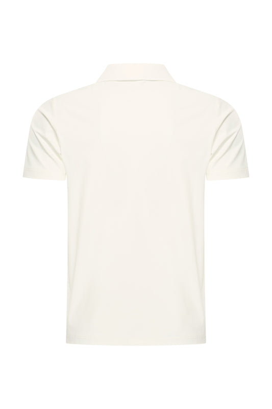 Men V Neck Polo Shirt | Off White