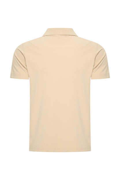 Men V Neck Polo Shirt | Sand