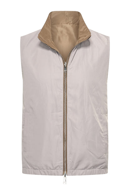 Men Gilet Tech Reversible | Taupe | L.Grey